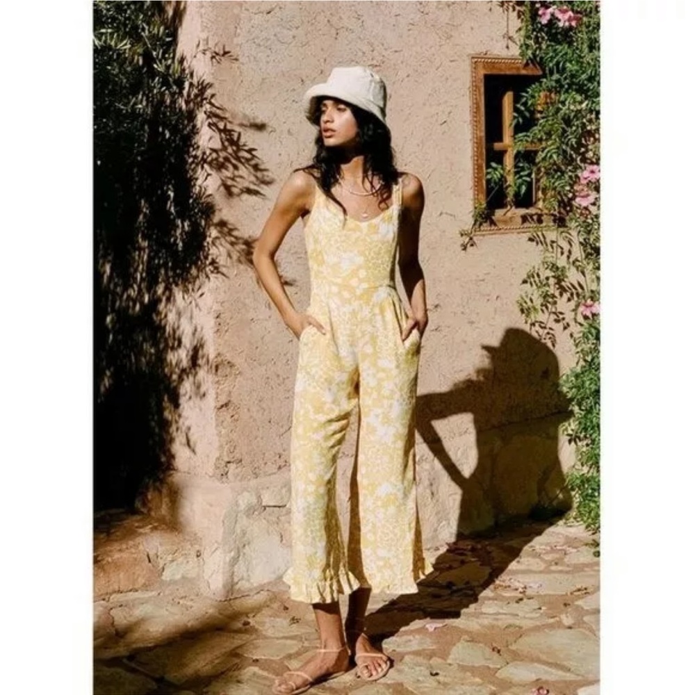 Faithfull the Brand Kasbah Floral Yellow Jumpsuit - Picture 5 of 16